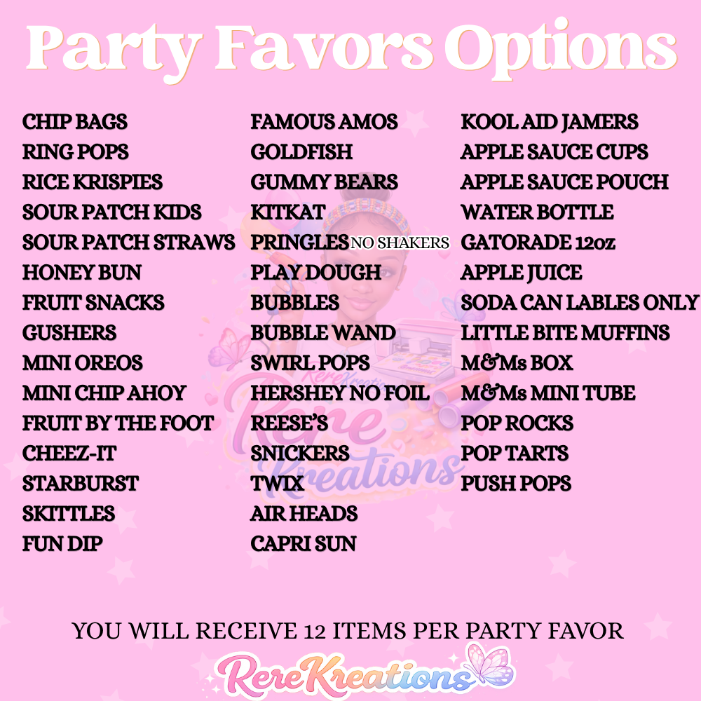 Custom Party Favor Package | Personalized Party Favors