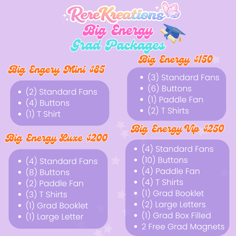 Custom Graduation Packages 2026 | Shirts, Fans, Buttons, Grad Books & More