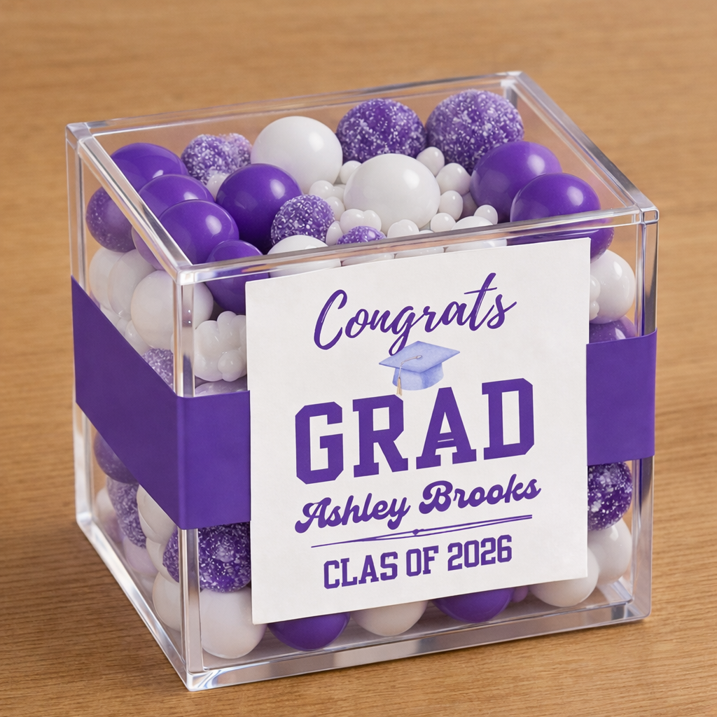 Graduation Acrylic Favor Boxes (Empty) – Personalized Class of 2026