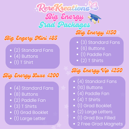 Custom Graduation Packages 2026 | Shirts, Fans, Buttons, Grad Books & More