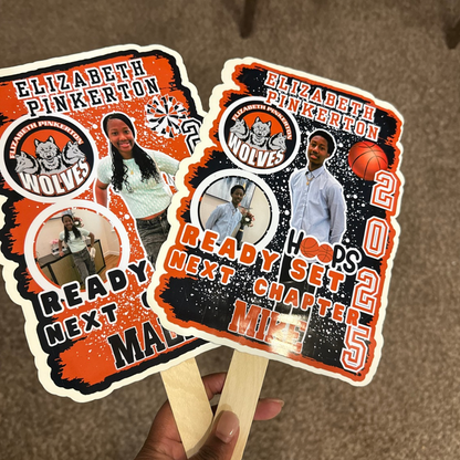Graduation Fans | Custom Photo Graduation Fans | Personalized Grad Keepsake